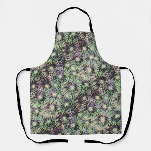 Farbenfrohe Fireworks-Muster Schürze (Vorderseite)