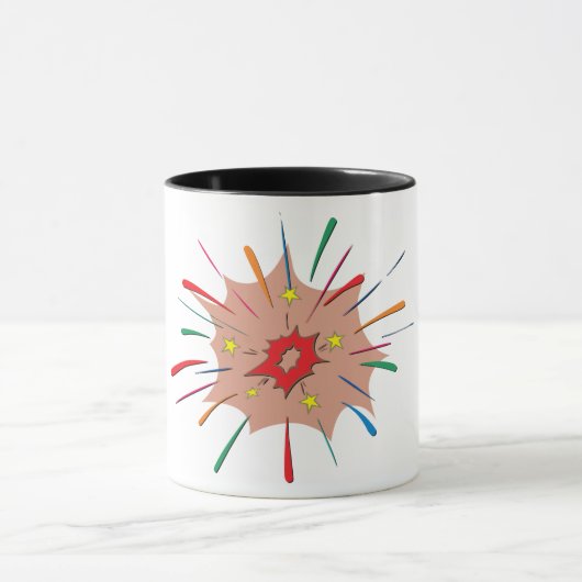 Farbenfrohe Fireworks-Tasse Tasse (Zentrum)