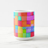 Farbenfrohe Firmenbezeichnung Abstrakt Art Moderne Kaffeetasse (Mittel)