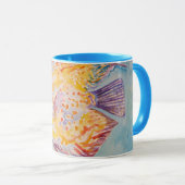 Farbenfrohe Fisch-Meeresmuster Aquarellkaffee Tass Tasse (VorderseiteRechts)