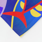 Farbenfrohe Fische Art Deco Design Fleecedecke (Ecke)