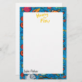 Farbenfrohe Fische Briefpapier (Vorne/Hinten)