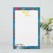 Farbenfrohe Fische Briefpapier (Stehend Vorderseite)