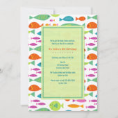 Farbenfrohe Fische Einladung (Vorderseite)