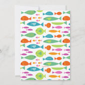Farbenfrohe Fische Einladung (Rückseite)
