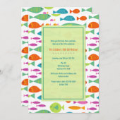 Farbenfrohe Fische Einladung (Vorne/Hinten)