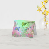 Farbenfrohe Fische Geburtstagwünsche Karte (Gelbe Blume)