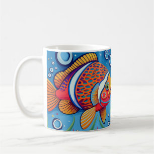 Farbenfrohe Fische im farbenfrohen Fisch am Riff Kaffeetasse