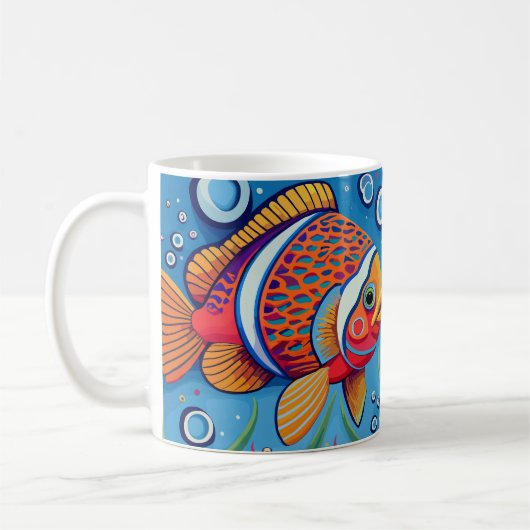 Farbenfrohe Fische im farbenfrohen Fisch am Riff Kaffeetasse (Links)