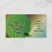 Farbenfrohe Fische, Meeresalgen und Schildkrötenaq Visitenkarte (Rückseite)