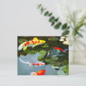 Farbenfrohe Fische Postkarte (Stehend Vorderseite)
