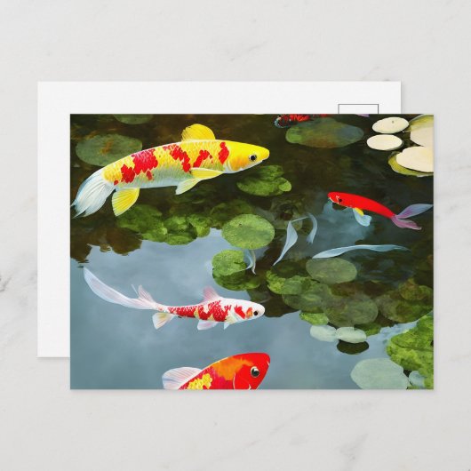 Farbenfrohe Fische Postkarte (Vorne/Hinten)