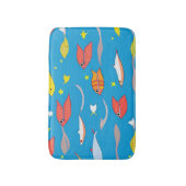 Farbenfrohe Fische schwimmen im Meer Badematte (Vorderseite Vertikal)