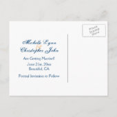 Farbenfrohe Fische Tropische Save the Date Hochzei Ankündigungspostkarte (Rückseite)