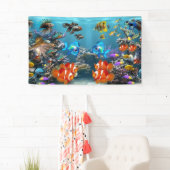 Farbenfrohe Fische und Coil Aquarium Banner (Insitu)