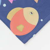 Farbenfrohe Fische unter Wasser Fleecedecke (Ecke)