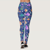 Farbenfrohe Fische unter Wasser Leggings (Rückseite)
