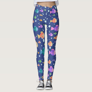 Farbenfrohe Fische unter Wasser Leggings