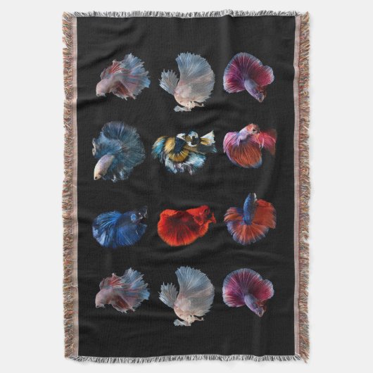 Farbenfrohe Fische werfen Decke (Vorderseite Vertikal)