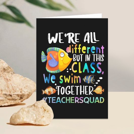 Farbenfrohe Fische Wir sind alle verschieden, wir Dankeskarte