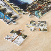 Farbenfrohe Fischerboote am Kai Puzzle (Seite)