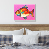 Farbenfrohe Fischkunst Leinwanddruck (Insitu (Schlafzimmer))