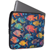 Farbenfrohe Fischküste Laptopschutzhülle (Vorne Rechts)