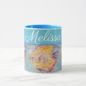 Farbenfrohe Fischmeer Muster Wasserfarbene Girls T Tasse (Zentrum)