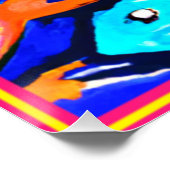 Farbenfrohe Fischmuster Kunst. Jetzt kaufen Poster (Ecke)