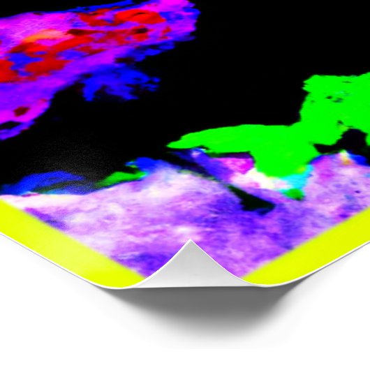 Farbenfrohe Fischmuster Malerei Art. Jetzt kaufen Poster (Ecke)