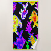 Farbenfrohe Fischmuster Malerei Art. Jetzt kaufen Strandtuch (Vorderseite)