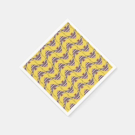 Farbenfrohe Fischmuster Serviette (Ecke)