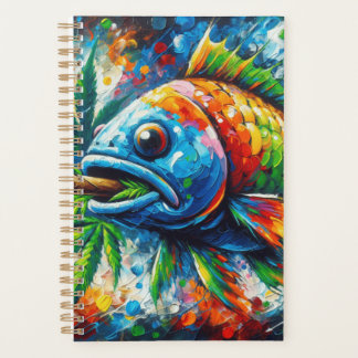 Farbenfrohe Fischplaner Planer