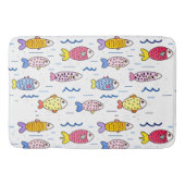 Farbenfrohe Fischschule Badematte (Vorderseite)