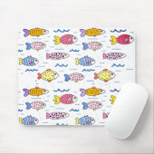 Farbenfrohe Fischschule Mousepad (Mit Mouse)