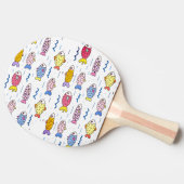 Farbenfrohe Fischschule Tischtennis Schläger (Seitenansicht)
