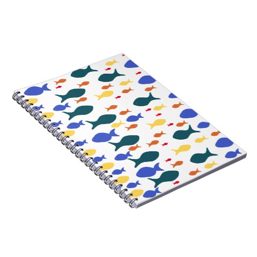 Farbenfrohe Fish Notebook Notizblock (Rechte Seite)