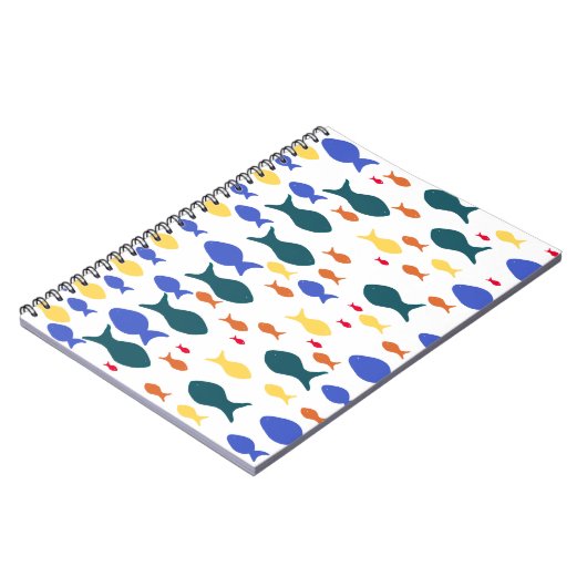 Farbenfrohe Fish Notebook Notizblock (Linke Seite)