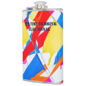 Farbenfrohe Flaggen. Zeit, das Flaggensignal zu tr Flachmann (Links)