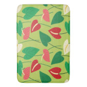 Farbenfrohe Flamingo-Blume Badematte (Vorderseite Vertikal)