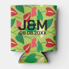 Farbenfrohe Flamingo-Blume Dosenkühler