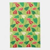 Farbenfrohe Flamingo-Blume Geschirrtuch (Vertikal)