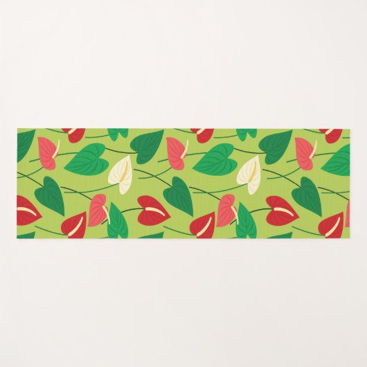 Farbenfrohe Flamingo-Blume Muster Yogmatte Yogamatte (Vorderseite (Horizontal))