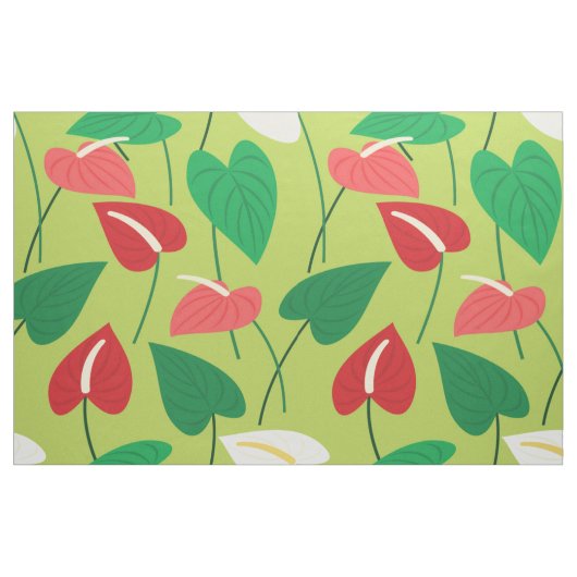 Farbenfrohe Flamingo-Blume Stoff (Fat Quarter (45,7 x 55,9 cm))