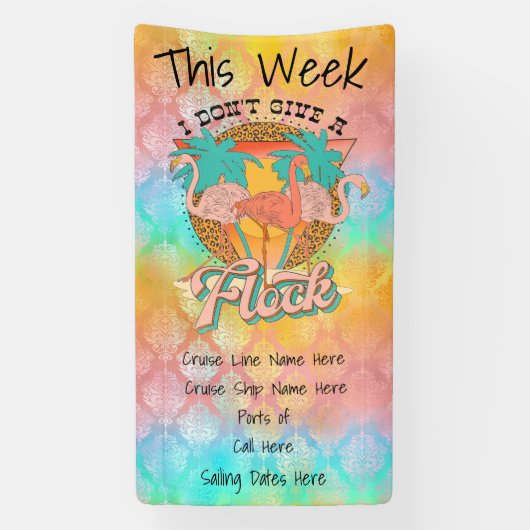 Farbenfrohe Flamingo nicht zu einer Blocktreppe fü Banner (Vertikal)