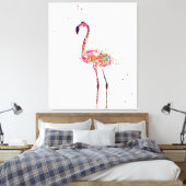 Farbenfrohe Flamingo Prinz Lover Leinwanddruck (Insitu (Schlafzimmer))