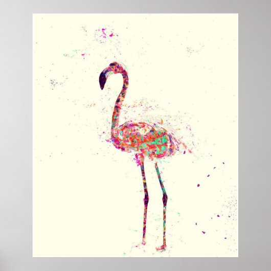 Farbenfrohe Flamingo Prinz Lover Poster (Vorne)
