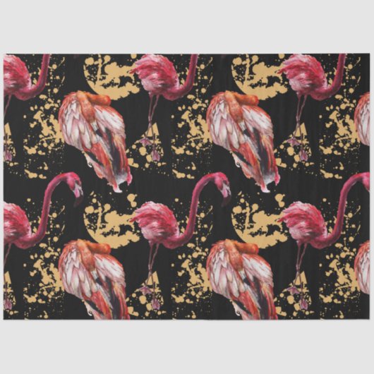 Farbenfrohe Flamingo Serie Design 18 Seidenpapier (Vorderseite)