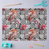 Farbenfrohe Flamingo Serie Design 6 Seidenpapier (Basteln)