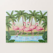 Farbenfrohe Flamingos Puzzle (Horizontal)